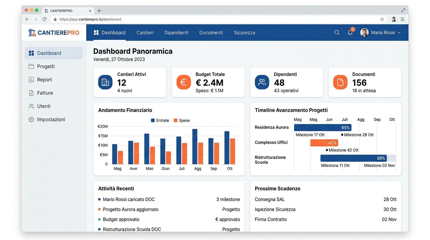 Dashboard Operativa Desktop