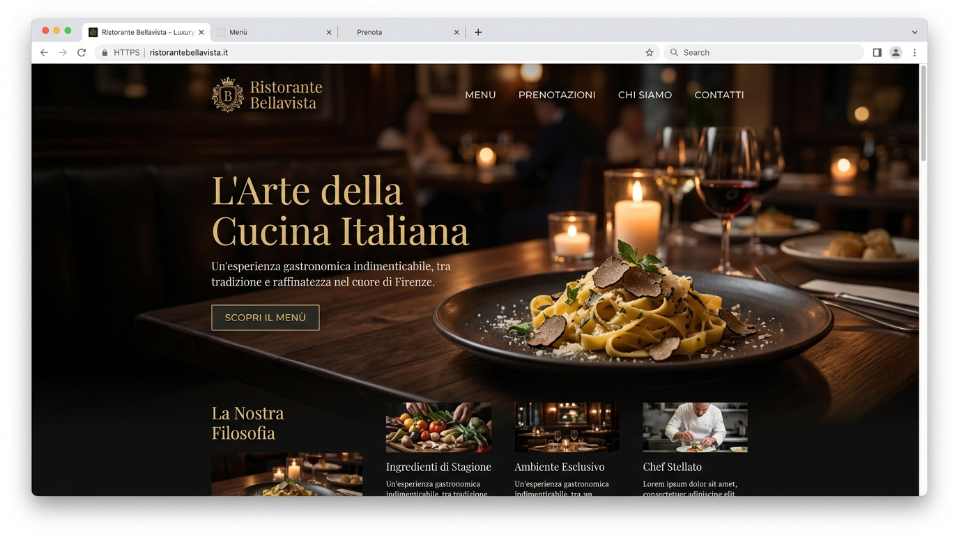 Bellavista - Sito Web Ristorante